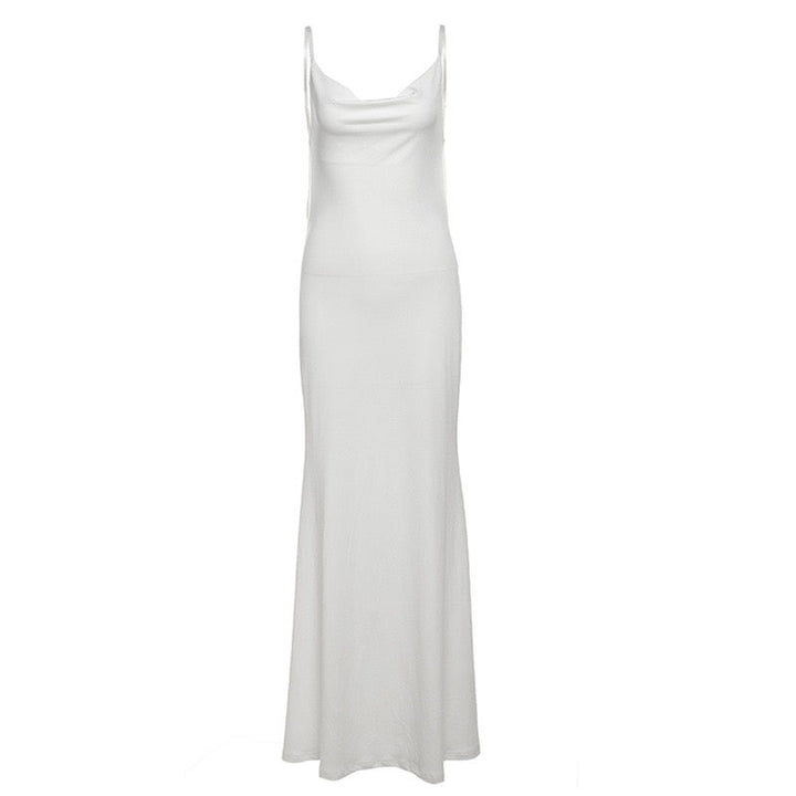 Maxi dress with lace decoration design - Lin