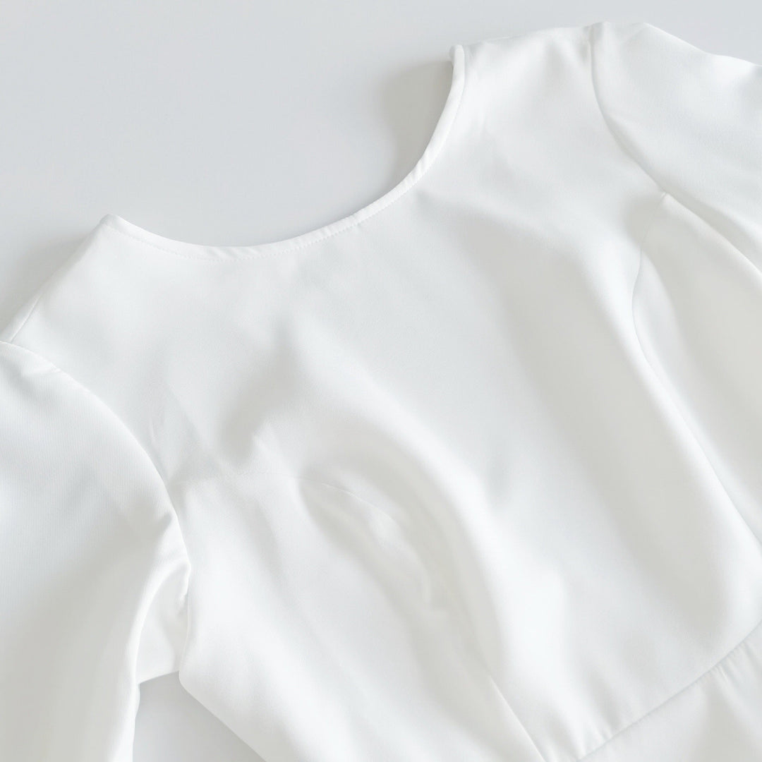 A-line midi satin dress - Hivera