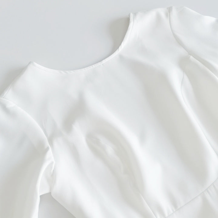 A-line midi satin dress - Hivera