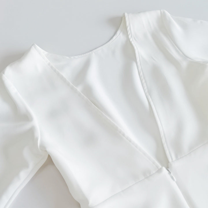 A-line midi satin dress - Hivera