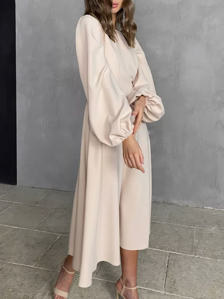 A-line midi satin dress - Hivera