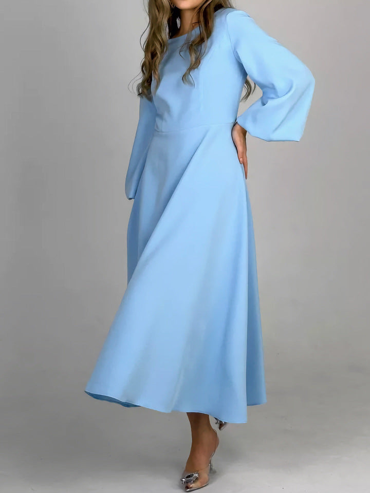 A-line midi satin dress - Hivera