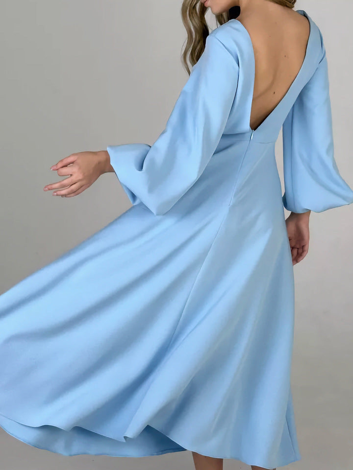 A-line midi satin dress - Hivera
