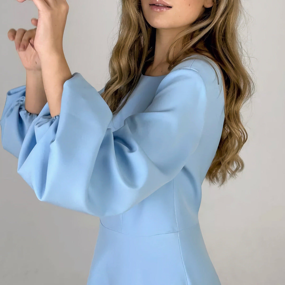 A-line midi satin dress - Hivera