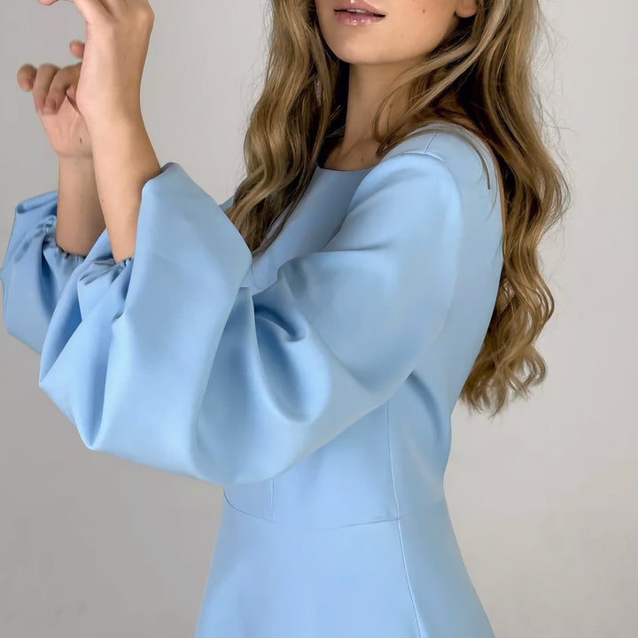 A-line midi satin dress - Hivera