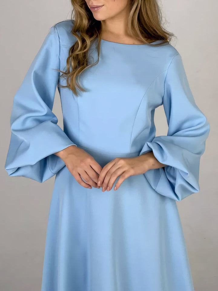A-line midi satin dress - Hivera