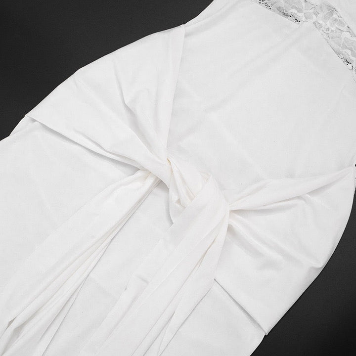 Maxi lace dress with tie detail - Noella