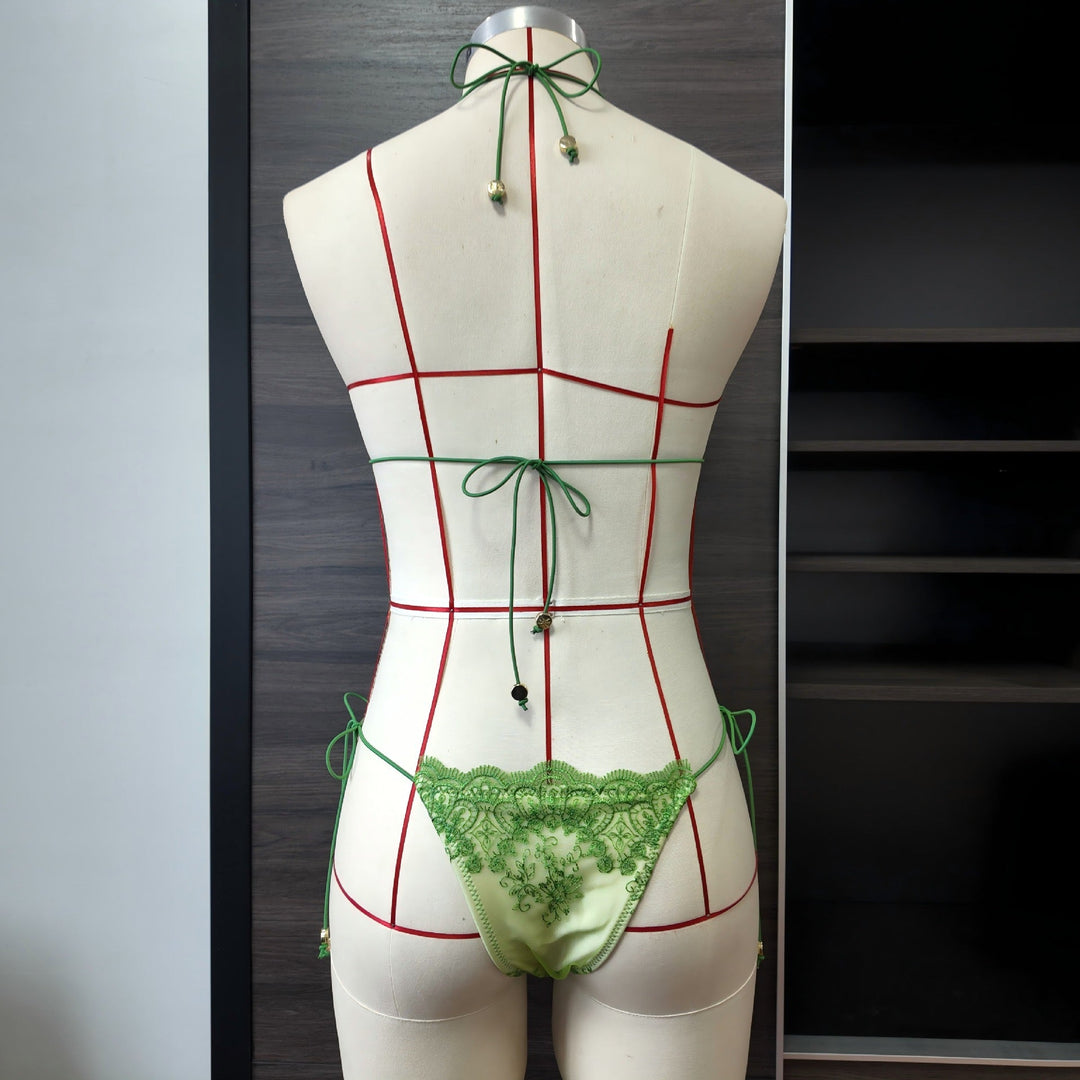 Lace-trimmed bikini swimsuit – Shaya