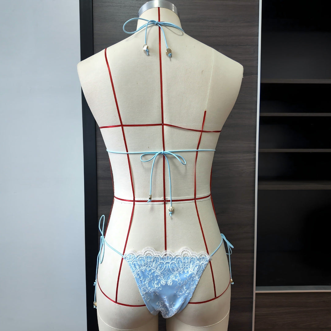Lace-trimmed bikini swimsuit – Shaya