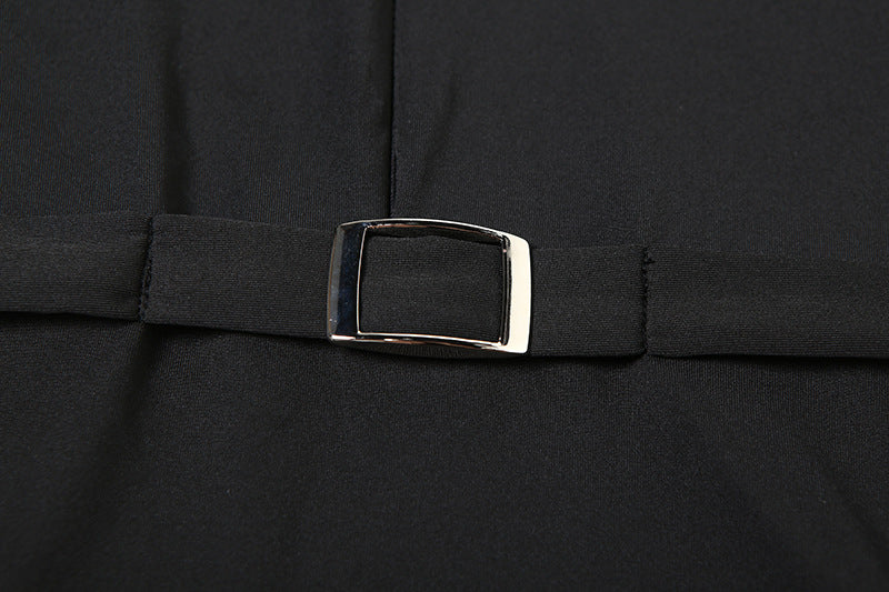 Fitted Mini Dress with Shaping and Flattering Fabric, Matching Belt Detail - Journey