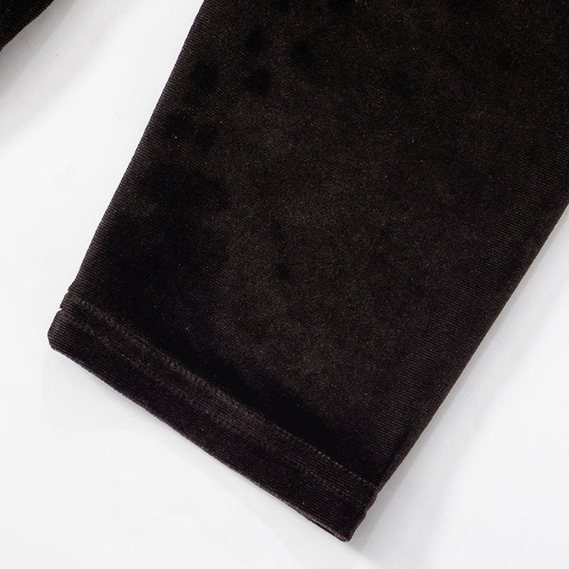 Velvet Mini Dress with Cutouts and Turtleneck Collar - Palmer