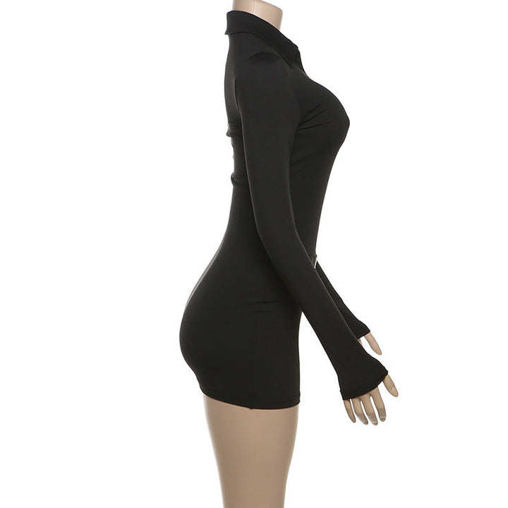 Fitted Mini Dress with Shaping and Flattering Fabric, Matching Belt Detail - Journey