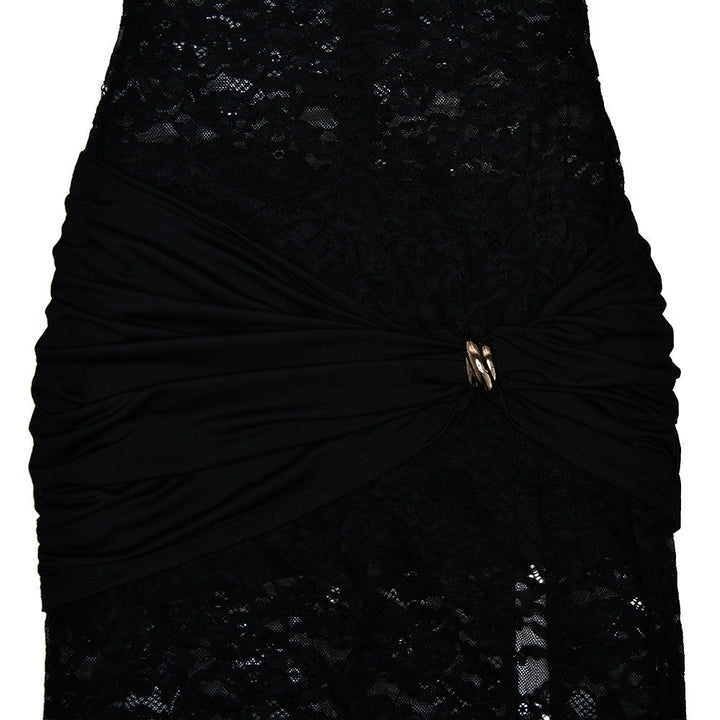 Lace Maxi Dress with Slit Design - Lola