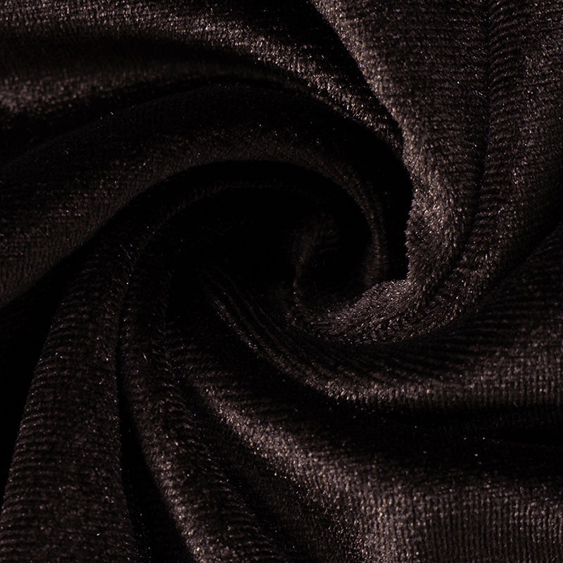 Velvet Mini Dress with Cutouts and Turtleneck Collar - Palmer