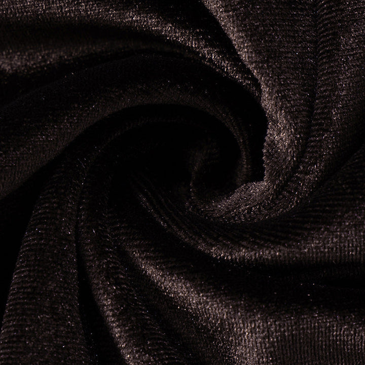 Velvet Mini Dress with Cutouts and Turtleneck Collar - Palmer