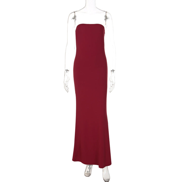 Strapless open-back maxi dress - Noya Li