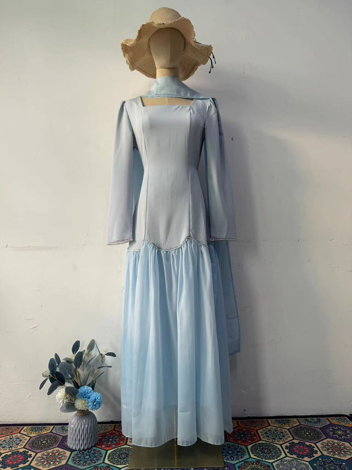 Malchia chiffon-design maxi dress