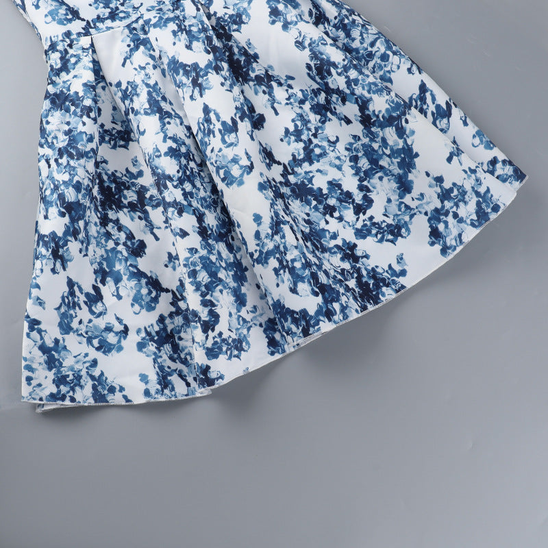 Mini Ruffled Dress with Tie Straps - Florin