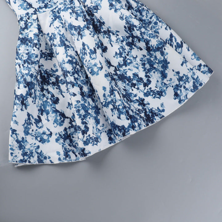 Mini Ruffled Dress with Tie Straps - Florin