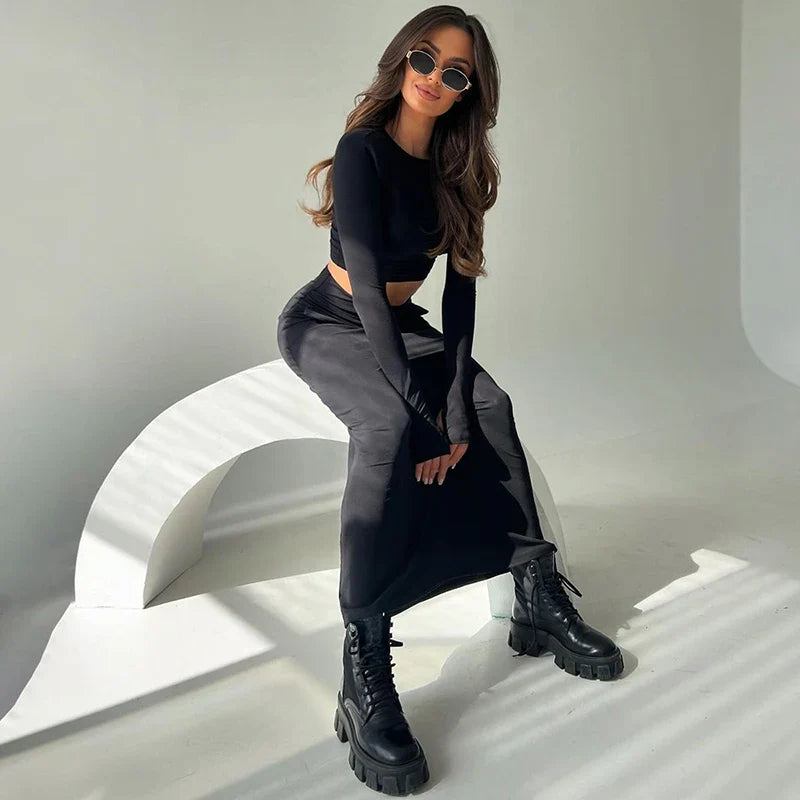Two-piece set with top and maxi skirt - Buddy