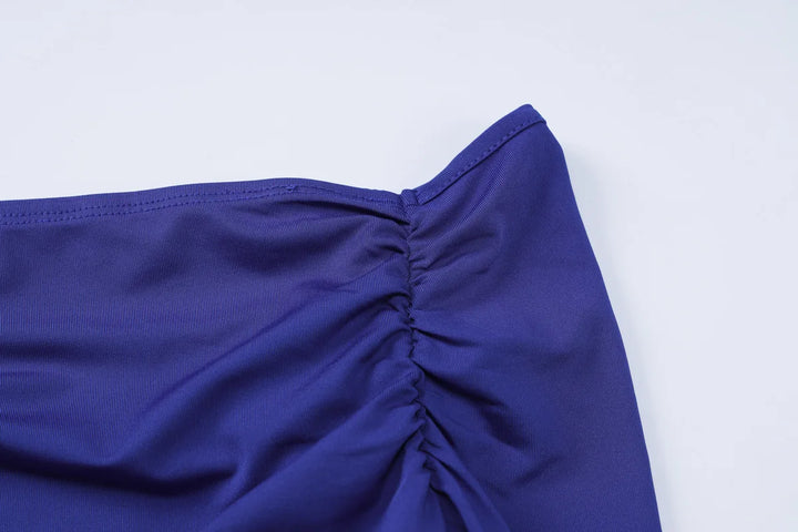 Maxi dress with ruching and slit decoration - MARINA