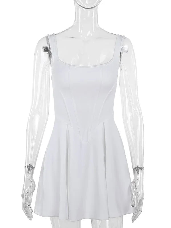 A-Line Mini Dress with Corset Design - Katya
