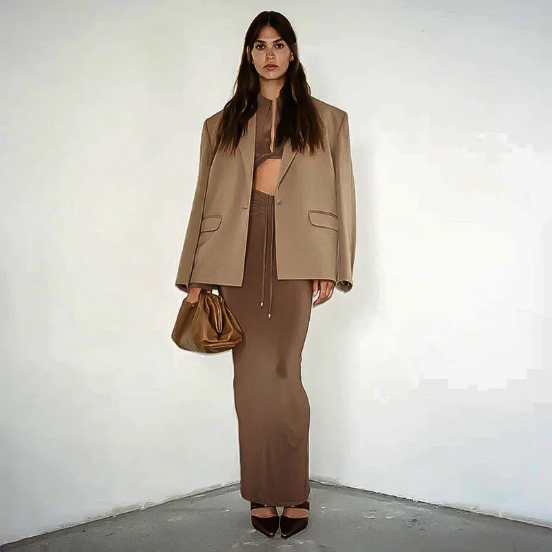 Two-piece set maxi skirt and blouse - Miran