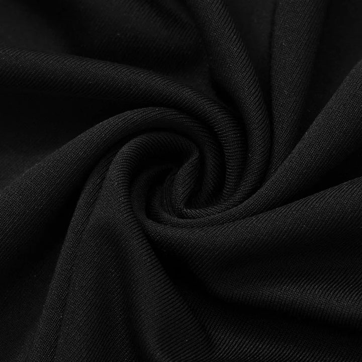 Fitted midi dress with deep neckline, ties, and slit - Shakira