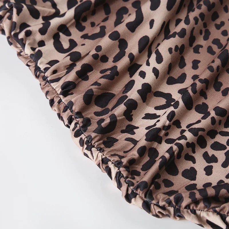 Strapless leopard print maxi dress - Frida