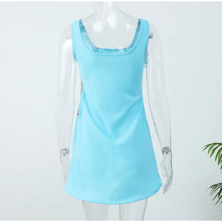 Mini Dress with Sequin Starfish Detail - Daisy