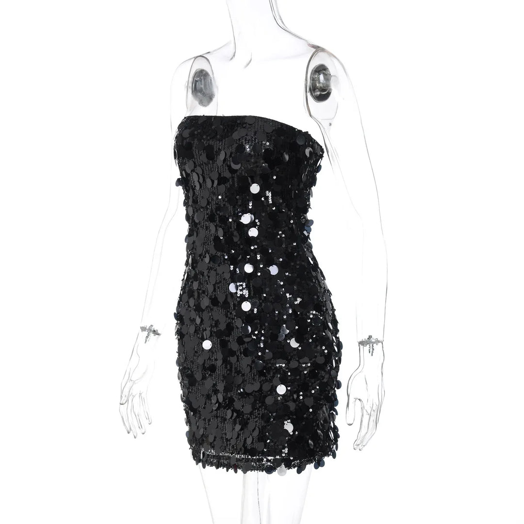 Strapless Sequin Mini Dress - Allison