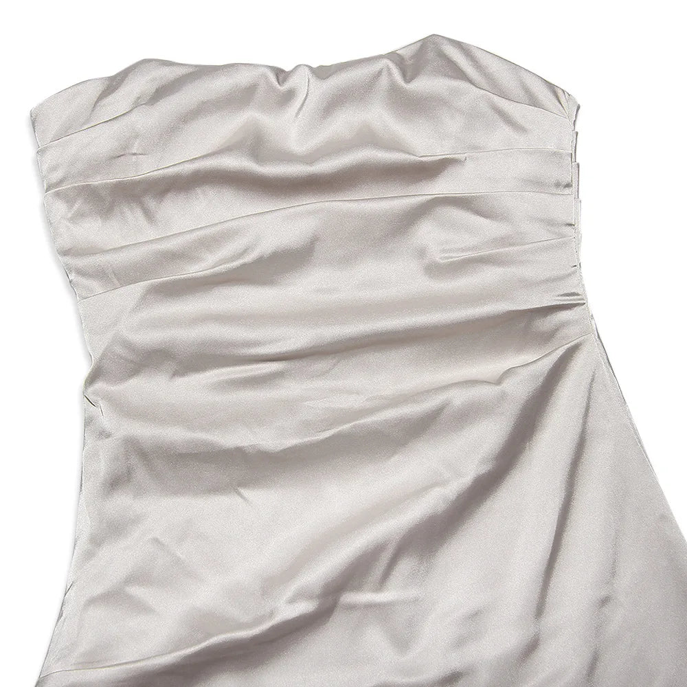 Strapless Satin Mini Dress - Lavi