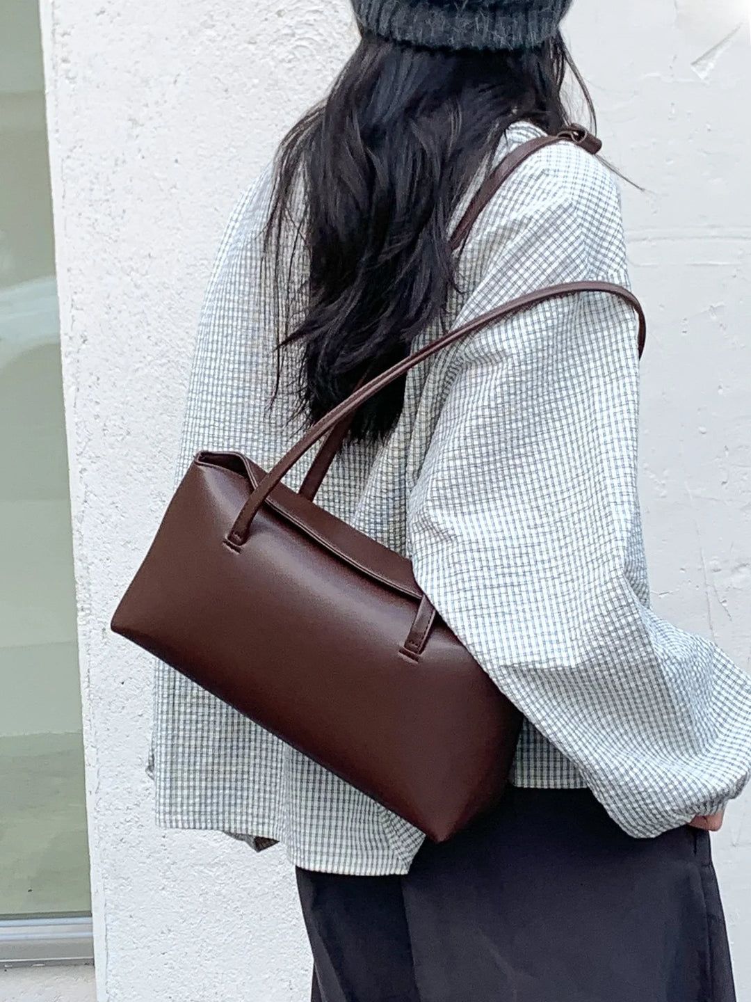 תיק דמוי עור בעיצוב מלבני