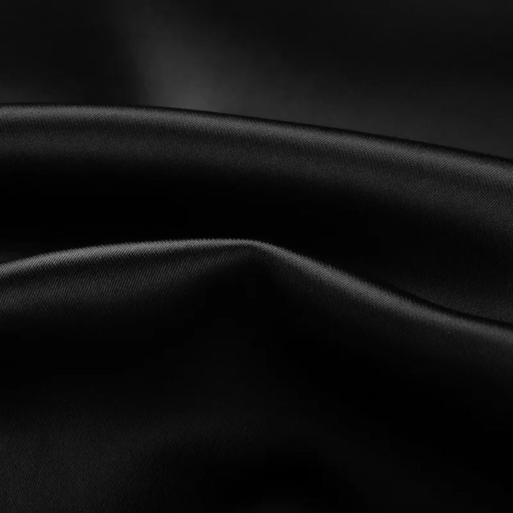 Satin Mini Dress with Lace Sleeves - Far