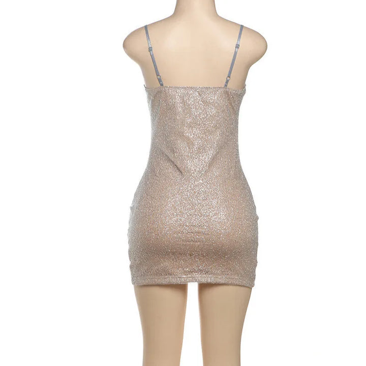 Fitted Mini Dress with Sequins - Pixie