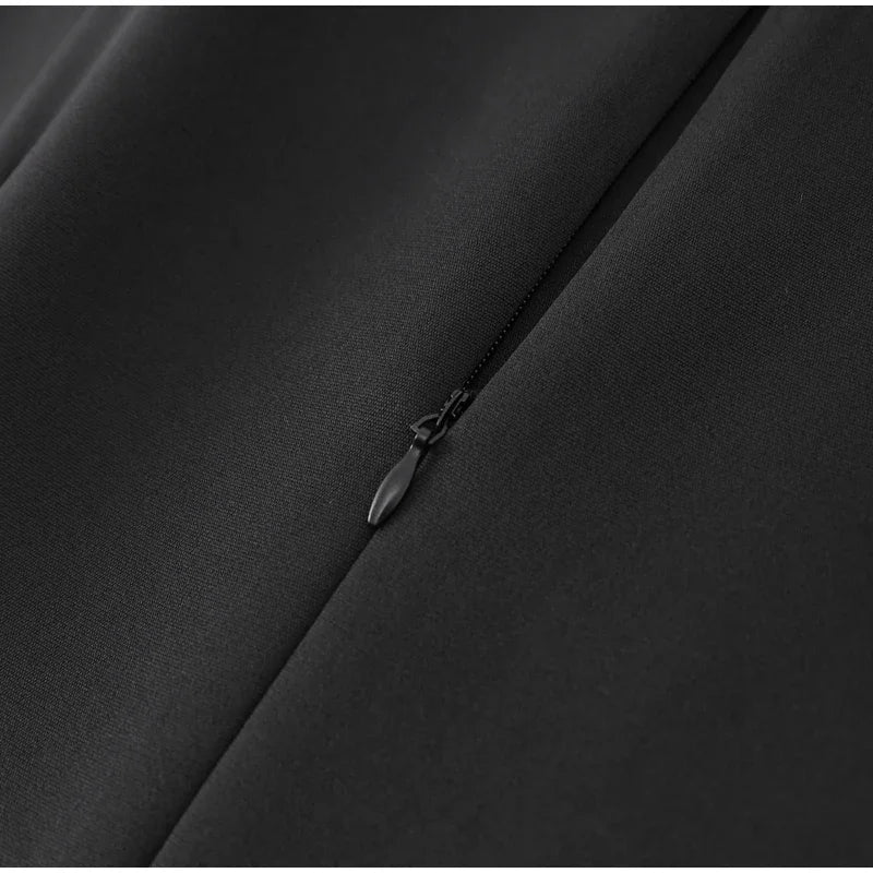 Tailored mini dress with hourglass silhouette and pocket decoration - Nils