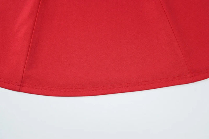 A-Line Mini Dress with Off-Shoulder Satin Straps - Natalia