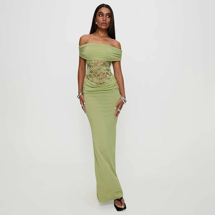 Off-shoulder lace maxi dress - Jessica