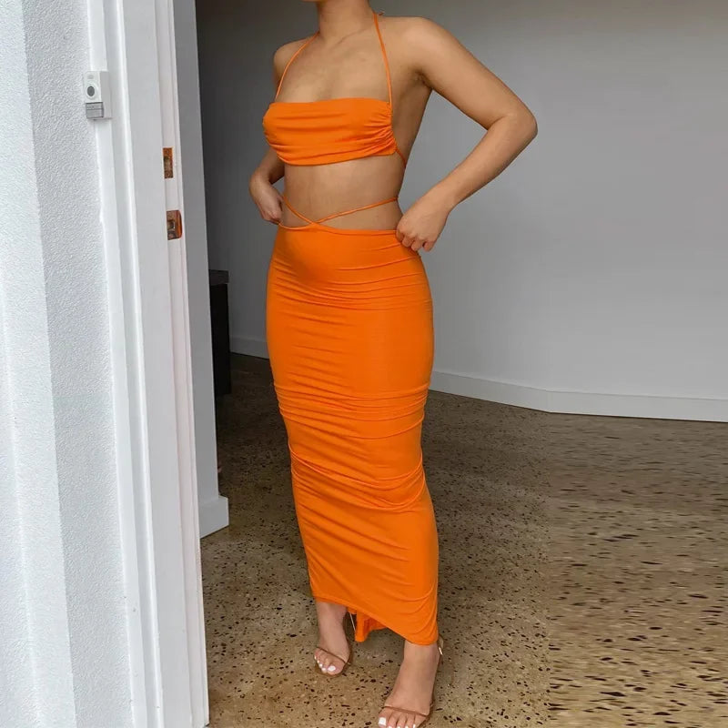 Two-Piece Set with Fitted Skirt and Top - MILI