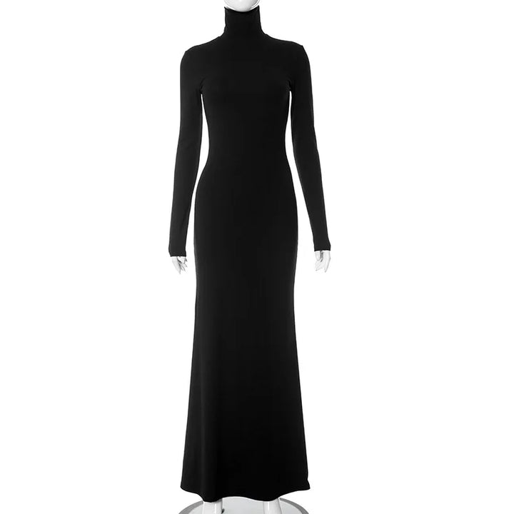 Maxi Dress with Turtleneck Collar - Alabama