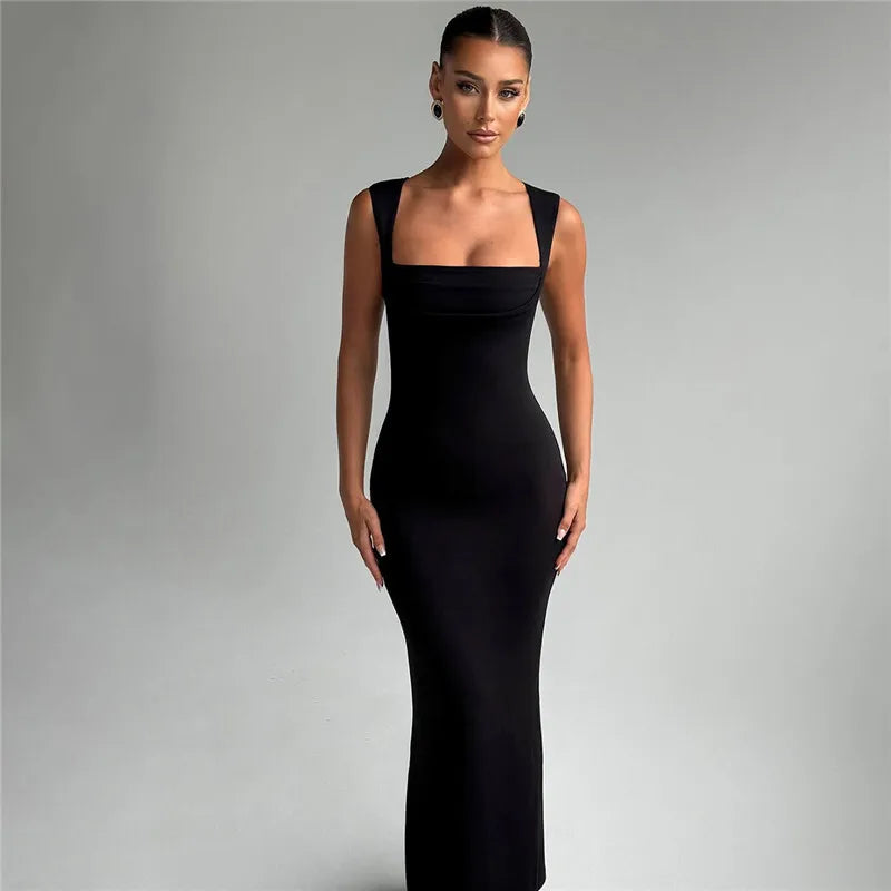 Fitted and Flattering Maxi Dress - Miller