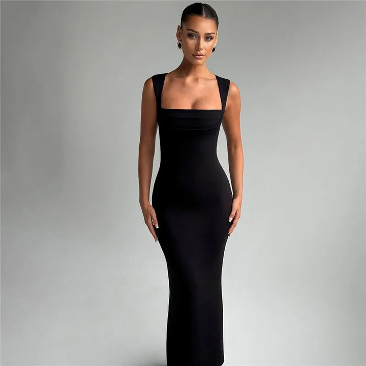 Fitted and Flattering Maxi Dress - Miller