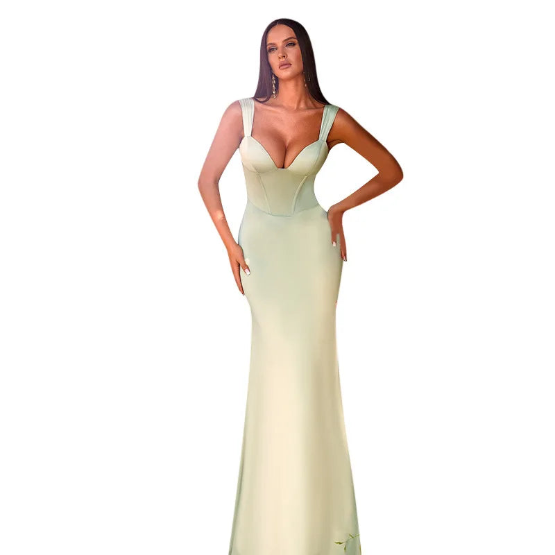 Elegant maxi dress with royal design - Diana