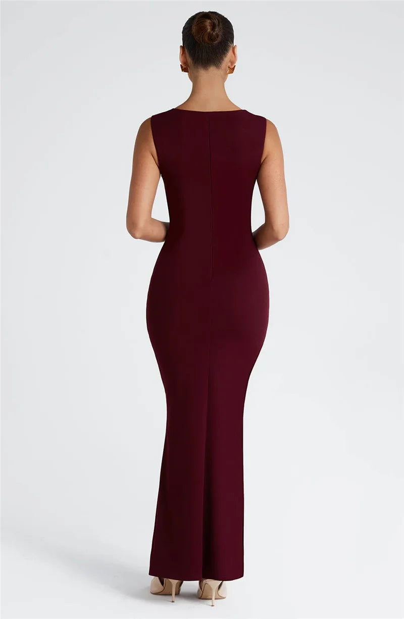 Fitted and Flattering Maxi Dress - Miller