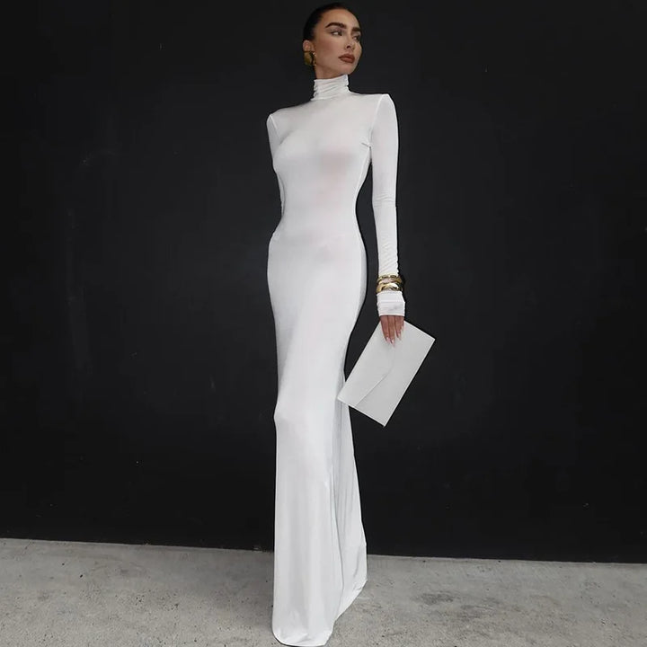 Modest Maxi Dress with Turtleneck - CALA