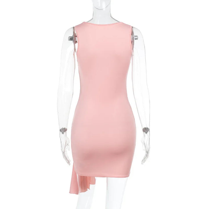 Mini Dress with Tie Detail - Camilla