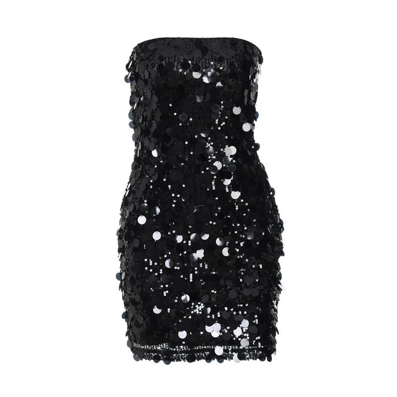 Strapless Sequin Mini Dress - Allison