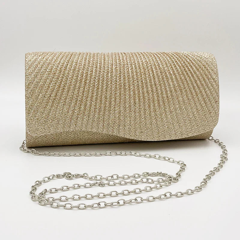 תיק קלאץ' בעיצוב זרקונים מנצנצים רצועת שרשרת