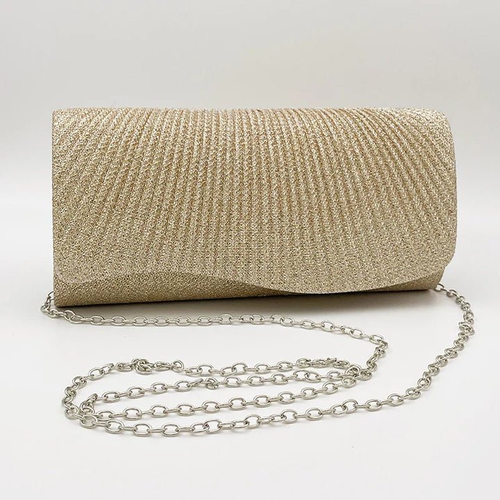 תיק קלאץ' בעיצוב זרקונים מנצנצים רצועת שרשרת