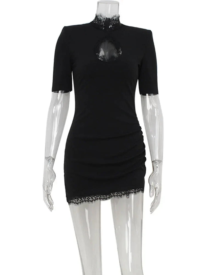 Golf Mini Dress with Lace Detail - Mary